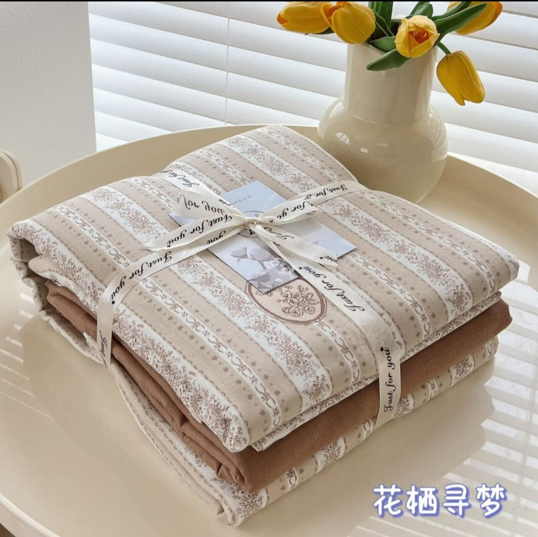 Double Yarn Cotton Bedding Set