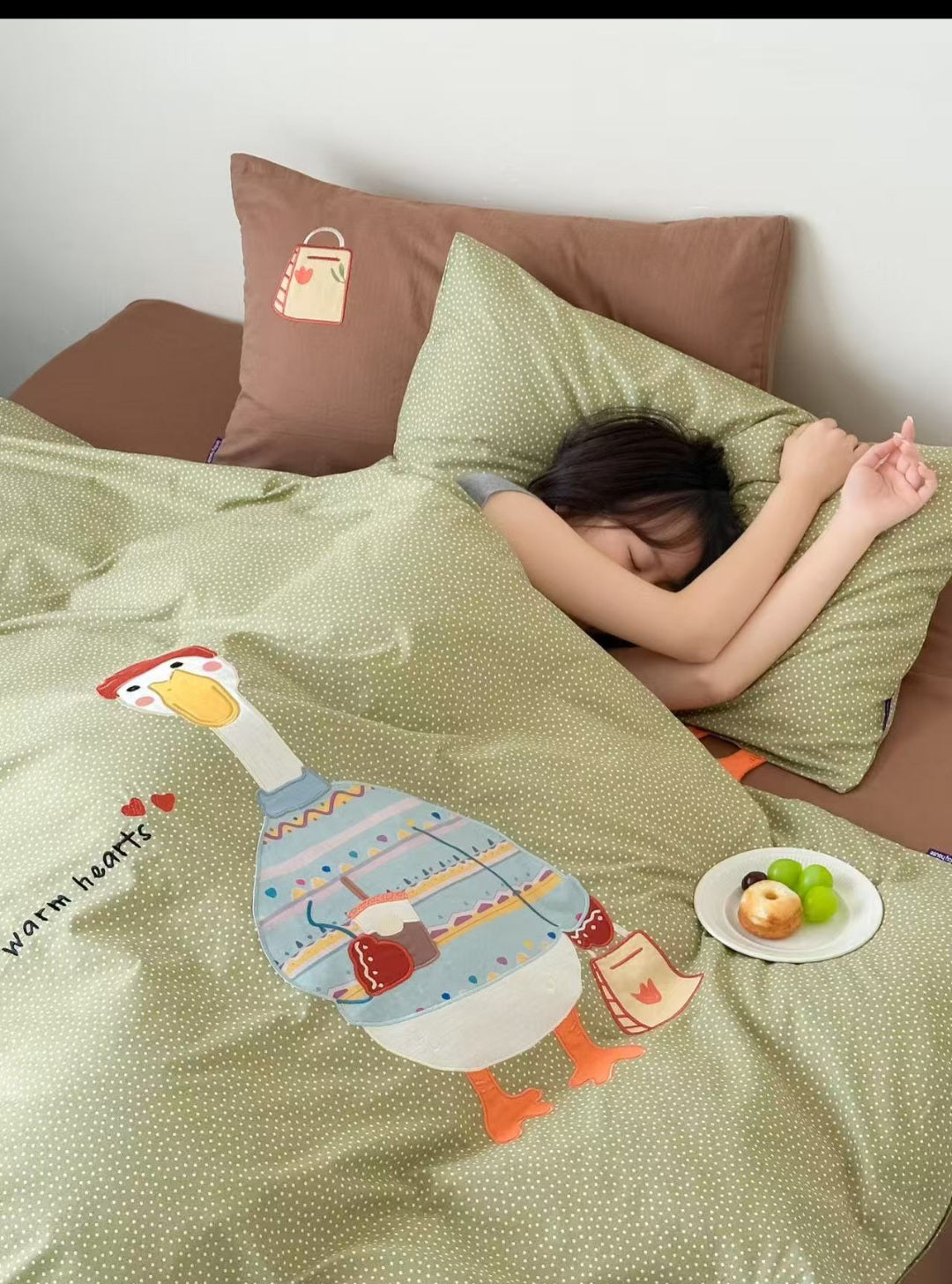 Double Yarn Cotton Bedding Set with Embroidery