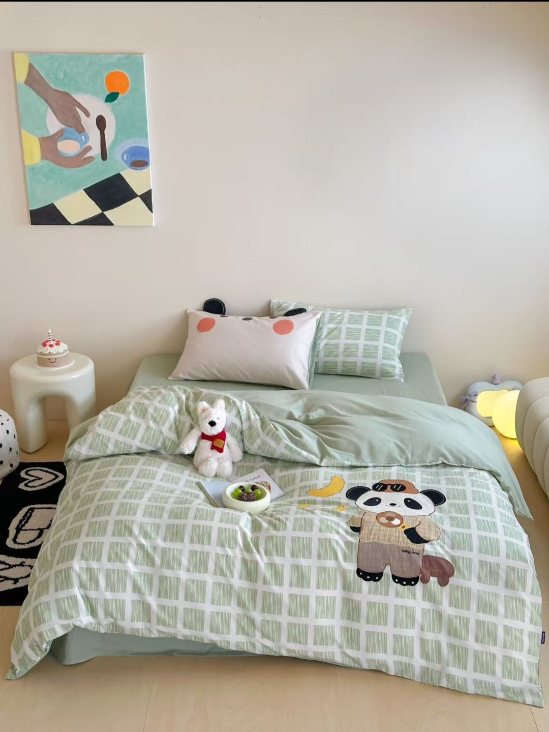 Double Yarn Cotton Bedding Set with Embroidery