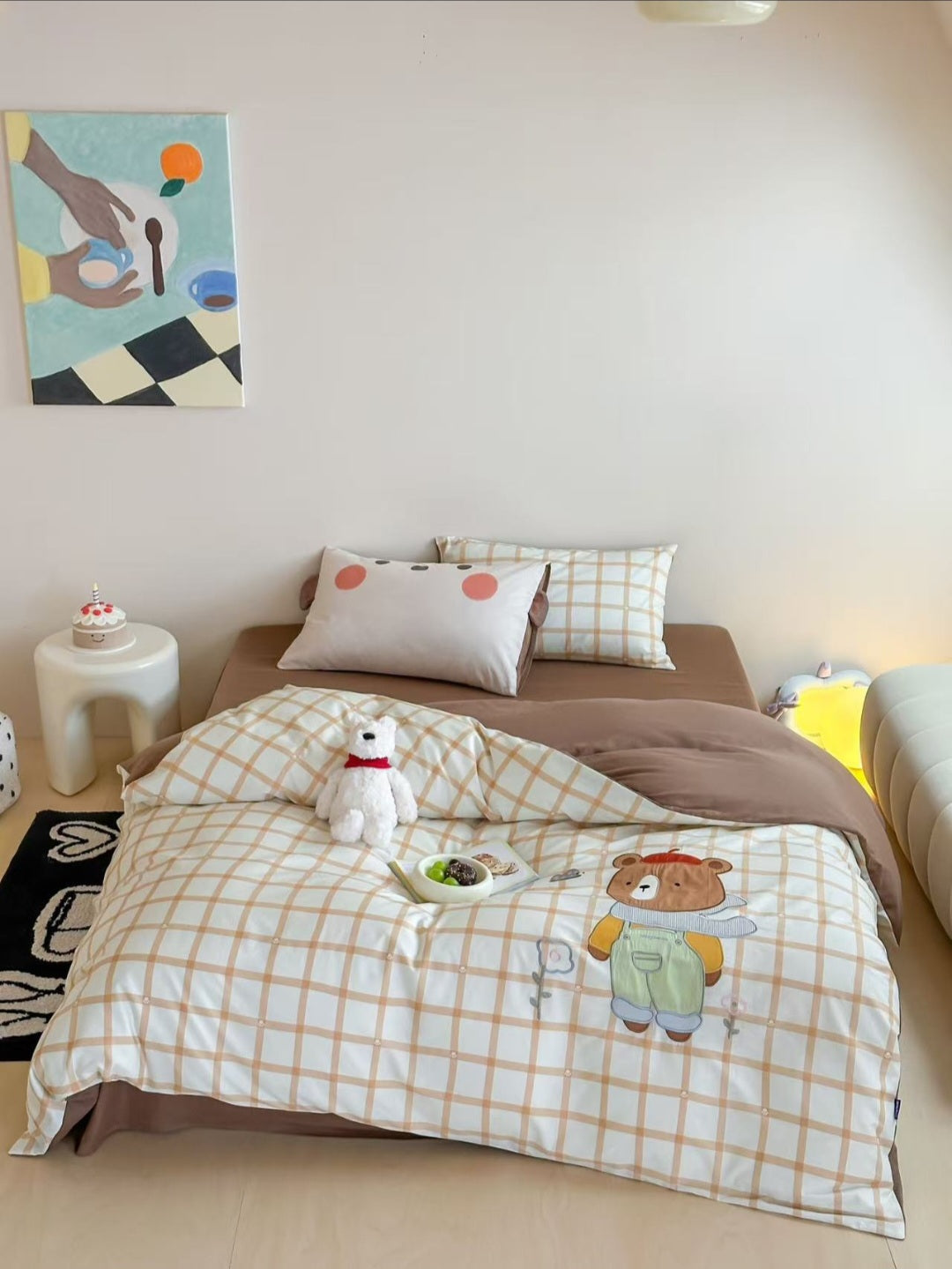 Double Yarn Cotton Bedding Set with Embroidery