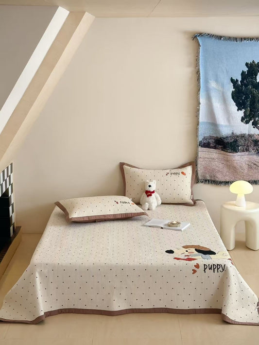 Double Yarn Cotton Comforter with Embroidery