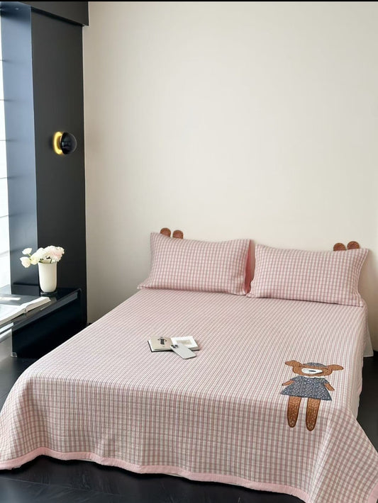 Double Yarn Cotton Comforter with Embroidery